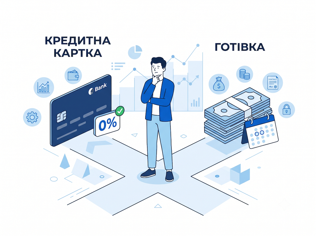 Обкладинка статті: Що краще обрати — кредитну картку чи кредит готівкою. Порівняння від експертів FinAdvisor